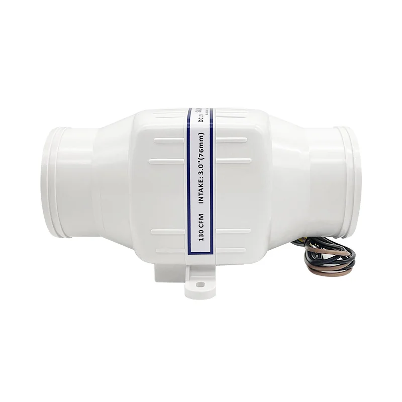 SAILINGFLO Small 3' 12V DC In-line Air Blower Fan For Engine Compartment Galley