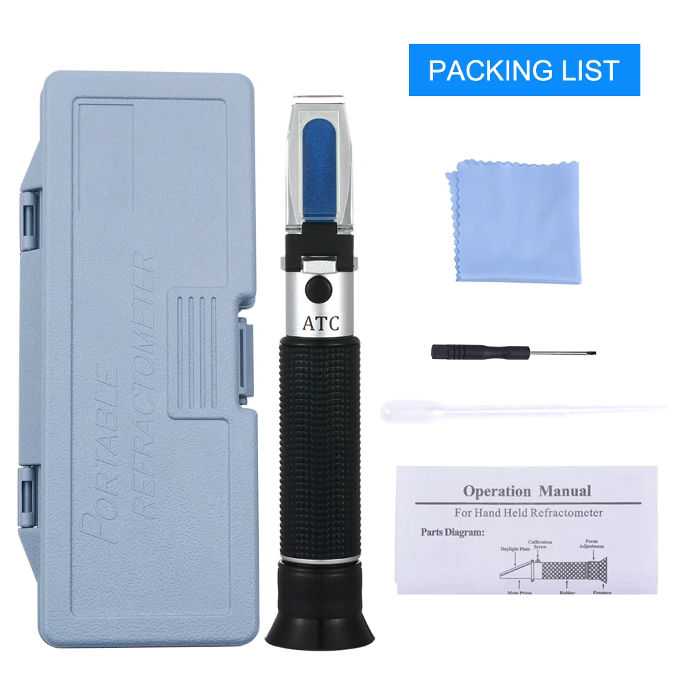 Original Genuine High Accuracy Good Price Hand-Held Auto Refractometer 0-80% Brix Refractometer for oil testing