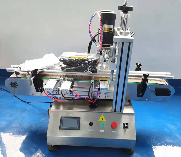 Semi automatic desktop spray pump capping screw bottle water capping machine for sell