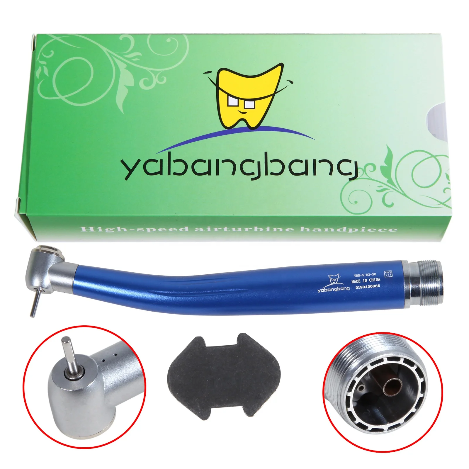 Hot Selling! Dental 2 Hole Standard Head Push Button Air Turbine High Speed Handpiece Blue Color fit NSK PANA MAX