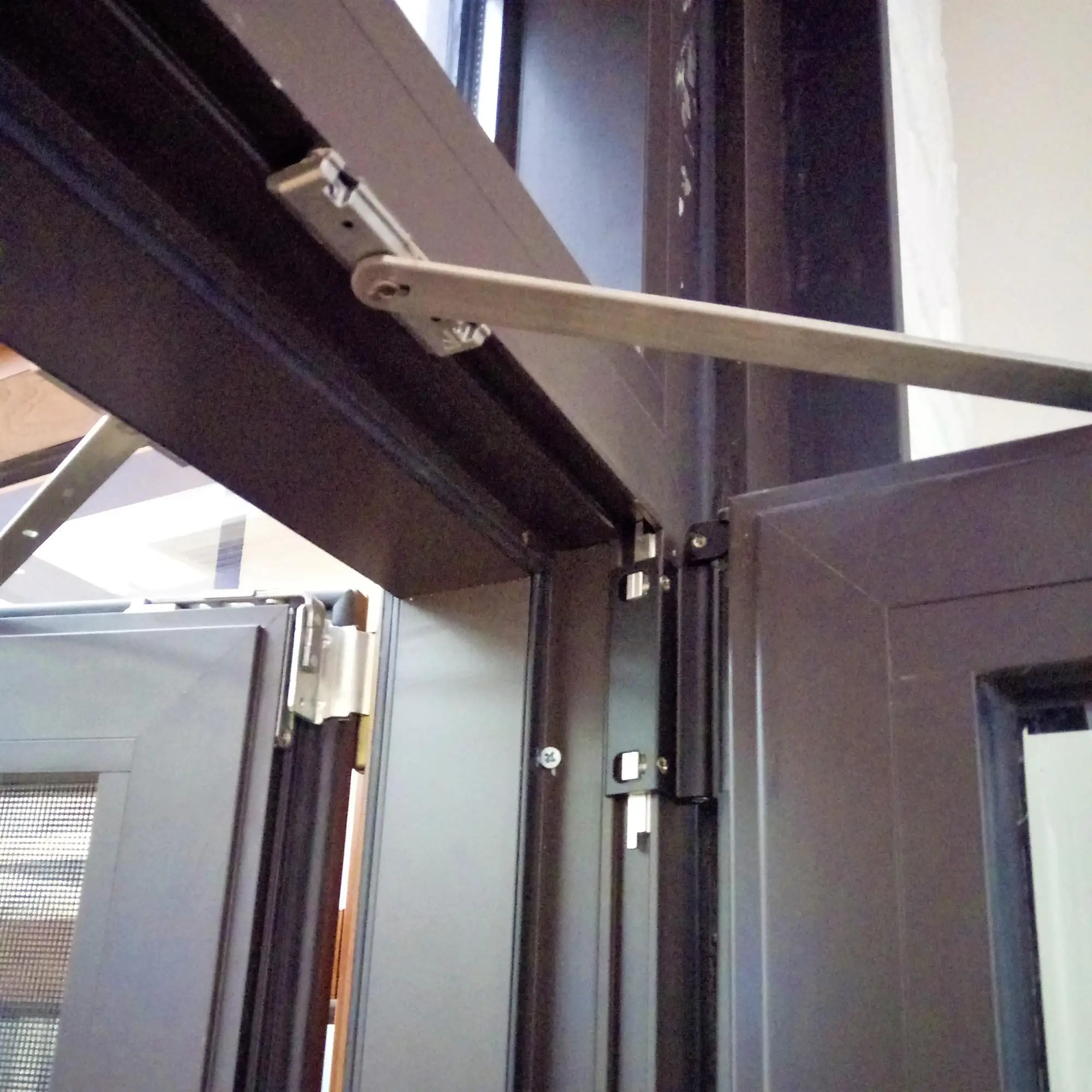 Aluminium Clading Wood French Door Wood Clad Aluminum Casement Doors with Screen