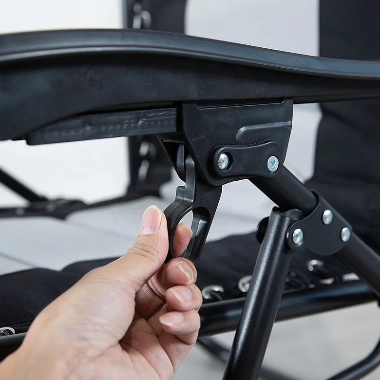 Outdoor Sun Patio Lounge Folding Beach Zero Gravity Single Folding Sleeping Garden Lounge Chair with pillow