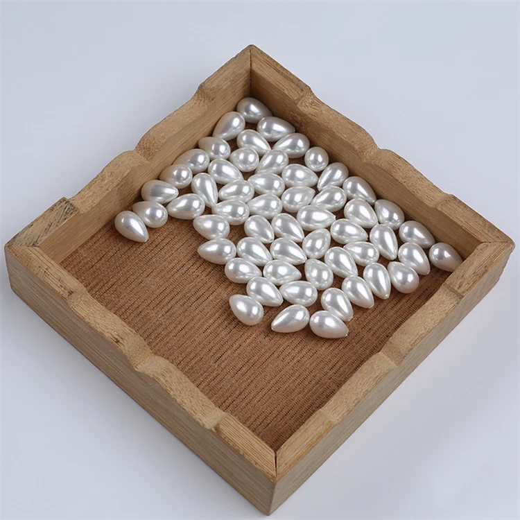 Wholesale White Drop Shape Natural Shell Pearl Beads For Diy Jewelry