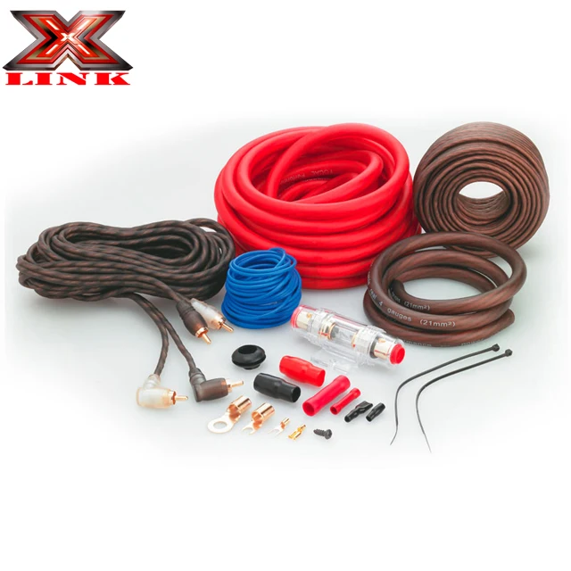 Высококачественный популярный профессиональный автомобильный комплект аудиокабеля усилителя