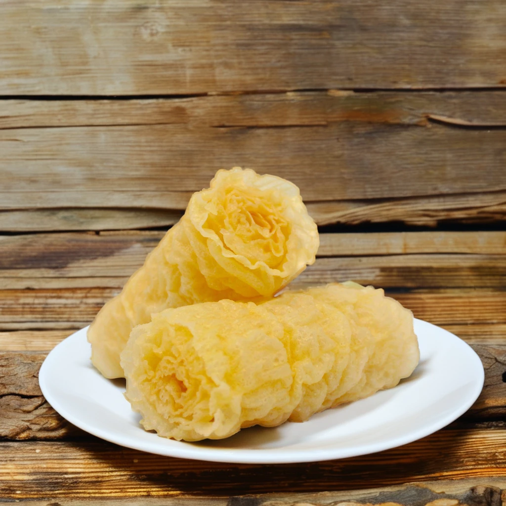 HACCP Certified Deep Fried Tofu Skin Ring Bell Fresh Instant Fried Bean Curd Roll Soybean Source Preserved in Water Packaged Box