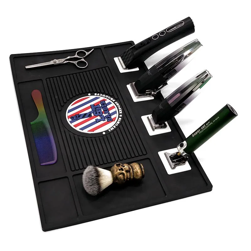 Hot Sale PVC Magnetic Barber Shop Work Station Pads Hair Beauty Salon Tools Mat Counter Mat