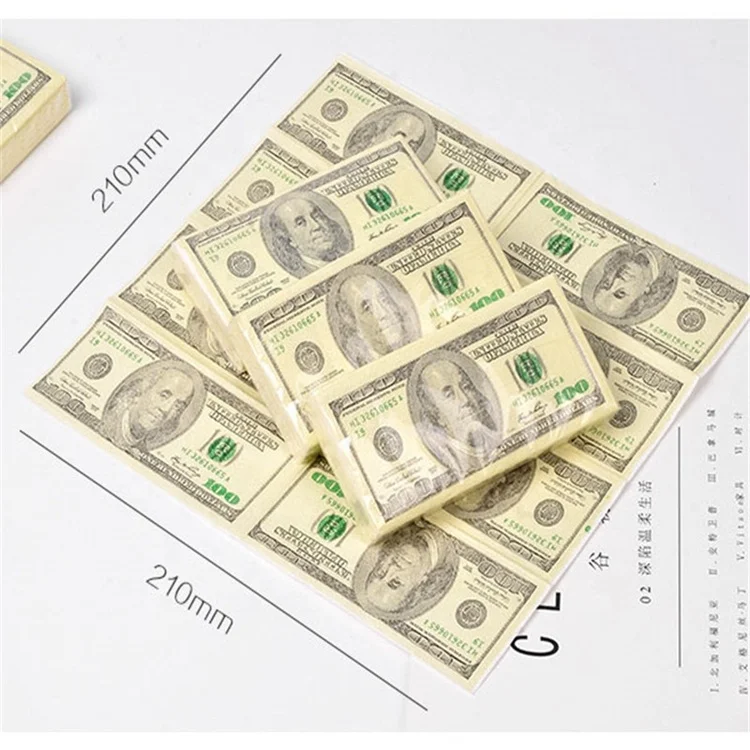 100$ Dollars Napkin US Dollar Bill Money Paper Towel Party Supply Disposable Napkins Personalised Paper Napkins Serviettes