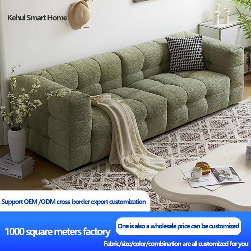 KEHUI Luxury sofa set living room modern new design l shape furniture italian light compressed couches velvet luxury sofas