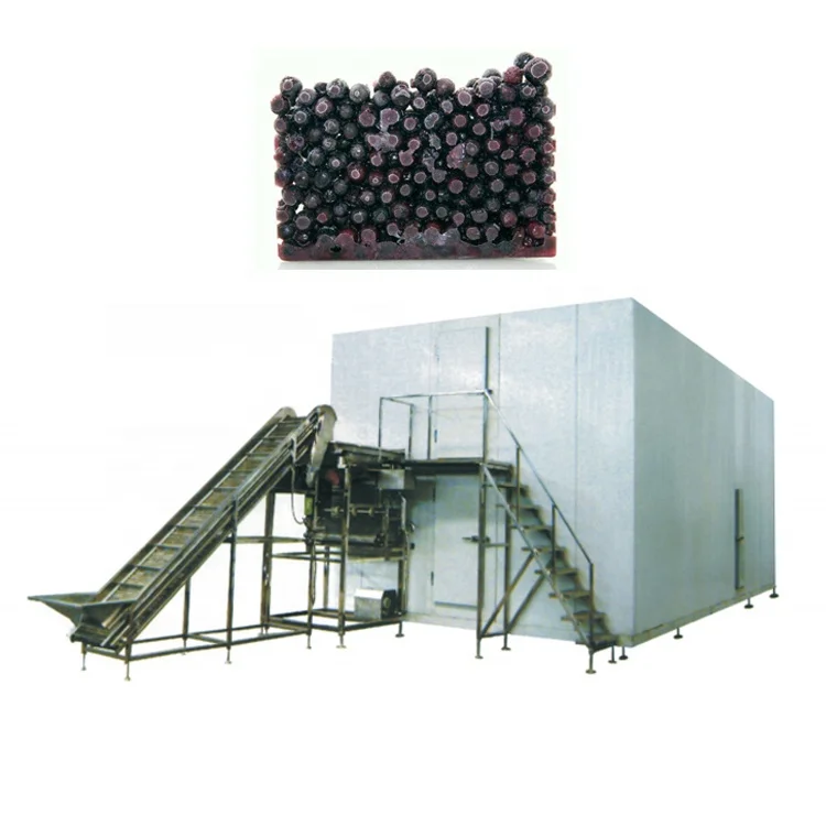 Automatic Sweet Corn Carrots Iqf Quick Freezing Machine Iqf Tunnel Frozen Peas Processing Plant