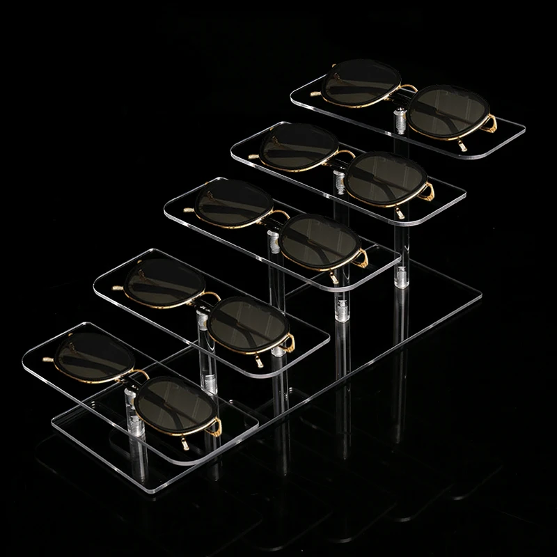 Wholesale Acrylic Sunglasses Stand Eyeglasses Showing Rack Box 5 Layer Glasses Display Rack Showcase