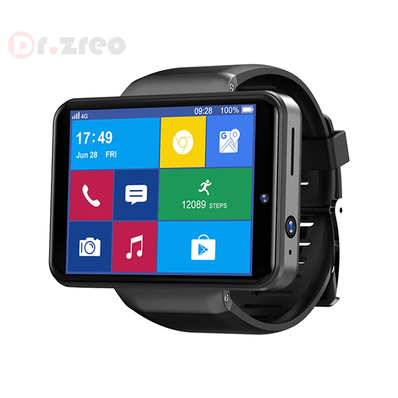 DM101 2,41 '4G Смарт-часы Full Touch 3 ГБ + 32 ГБ 2080 мАч батарея двойная камера разблокировка лица умные часы с слотом для sim-карты DM100 DM20