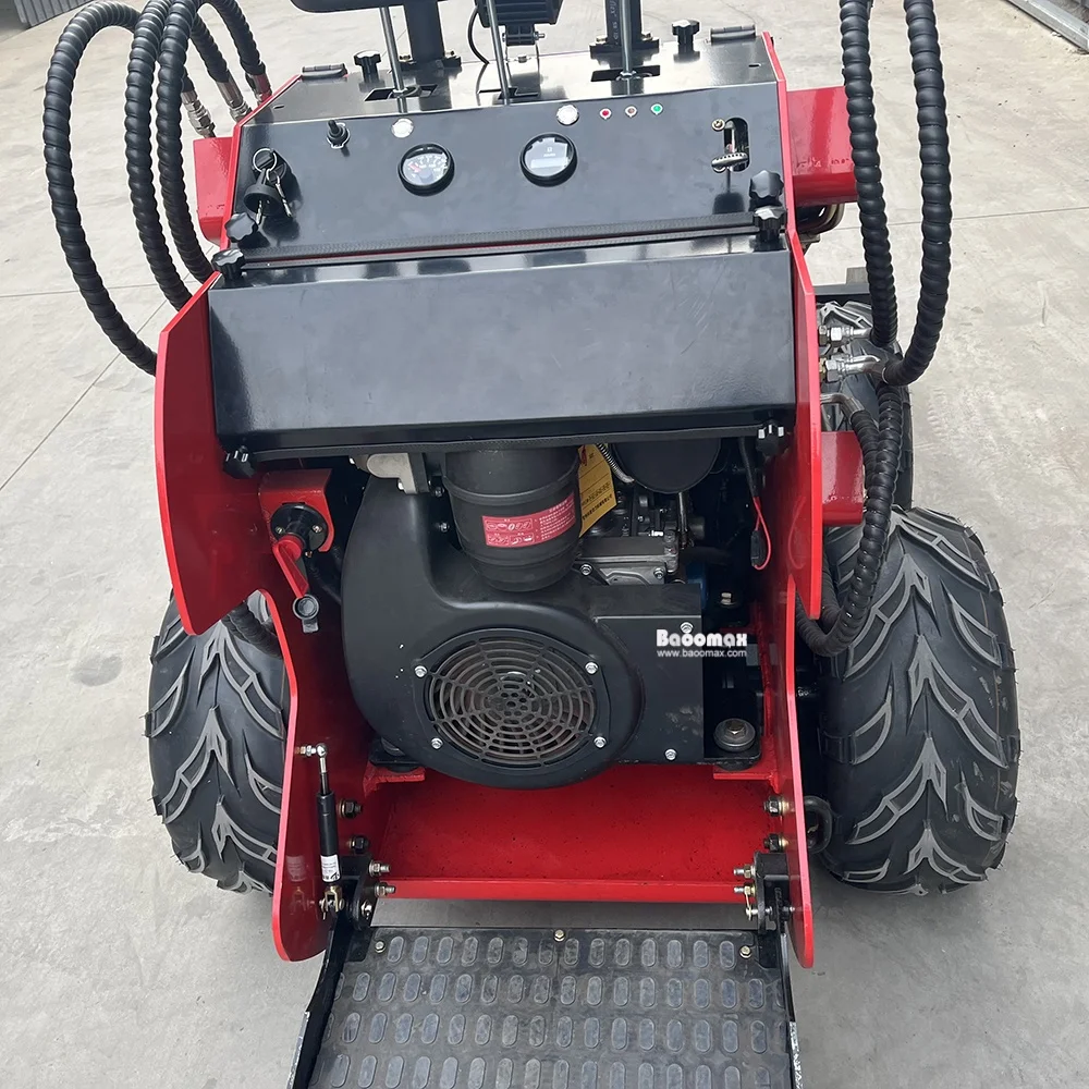 Famous Baoomax electric mini skid steer small compact mini skid steer loader with attachments chinese mini skid steer loader