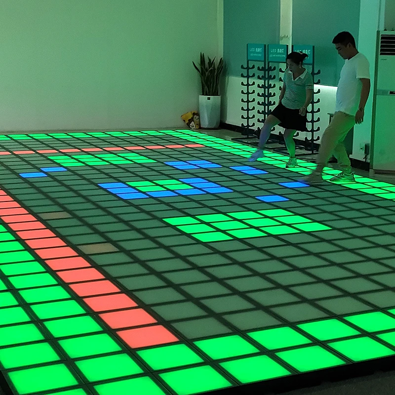 activity game floor tile lamp activate game led floor 30x30cm interactive grid light game