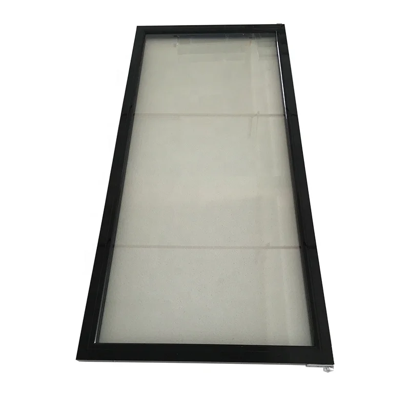 CE Supermarket Shop PVC Frame Tempered Fridge Glass Door for Cold Drink Display