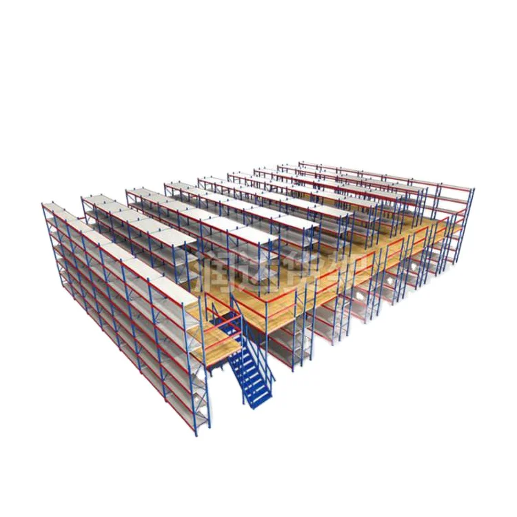 Multi-tier Mezzanine Steel Racking Platform Floor Medium/Heavy Duty High Warehouse Stock System