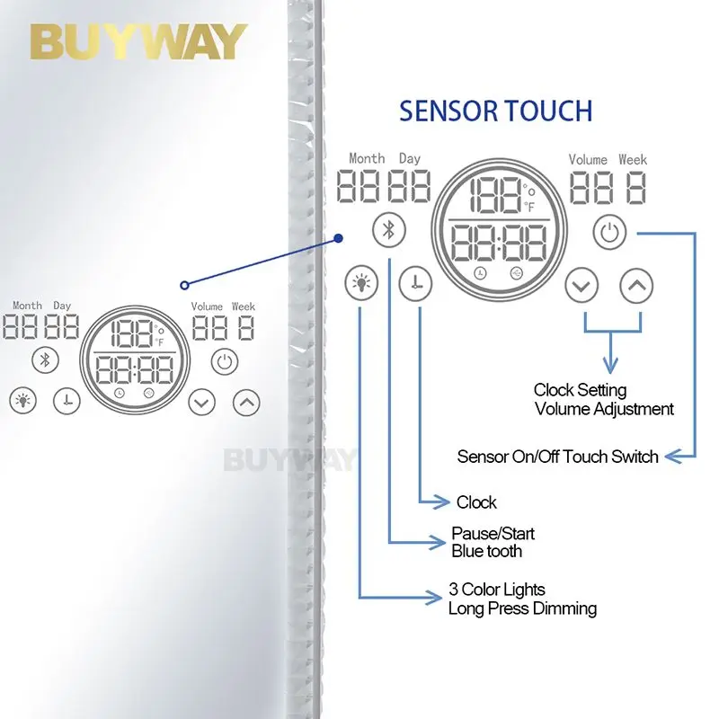 RGB Colorful Lights Diamond Makeup Mirror Hollywood Style Led Vanity Mirror