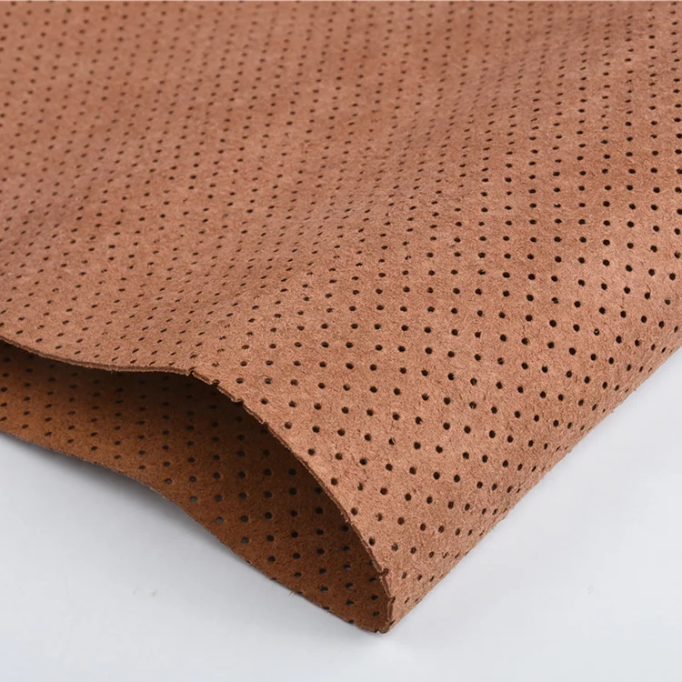 0.4Mm-2.0Mm Perforated Synthetic Leather Pu Synthetic Leather Fabric Perforated Leather Fabric For For Car Seats Sofa Furniture