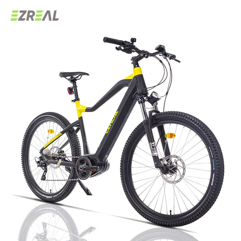 
EZREAL EU warehouse 250w mid drive ebike electric mountain bicycle with SAMSUNG 48V 14Ah lithium battery 