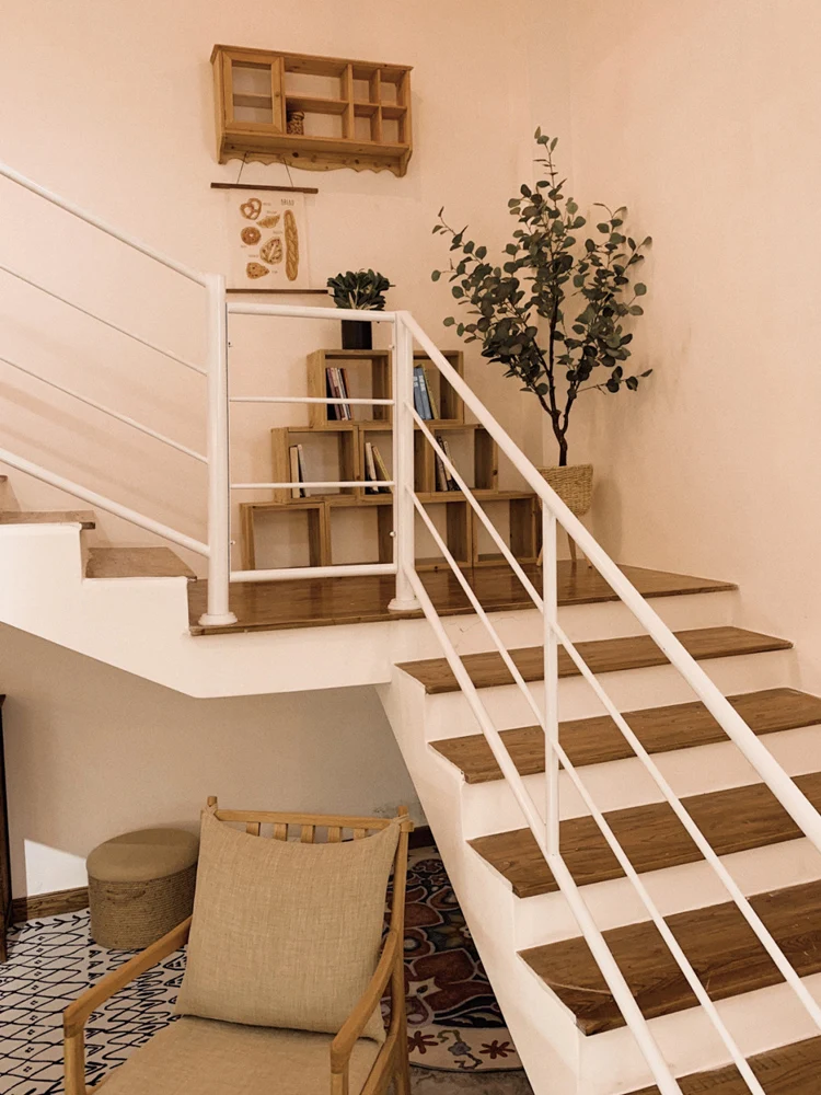 Handrails Adjustable Indoor Railing Kit Fittings Design Modern Wrought Iron Metal Steel Brackets Stairs Balustrades & Handrails