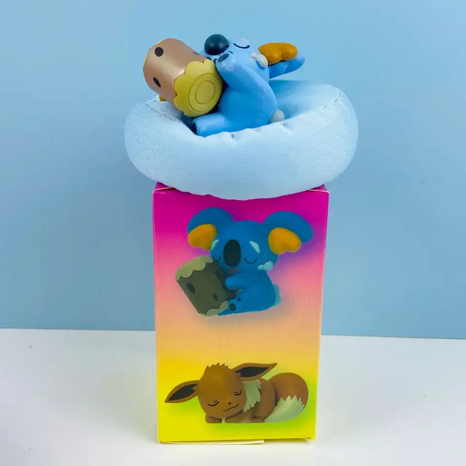 HUAYI Pokemone Squirtle Charmander Pikachu Scene Boxed Figure Gift Box Pokemone Figure Toys