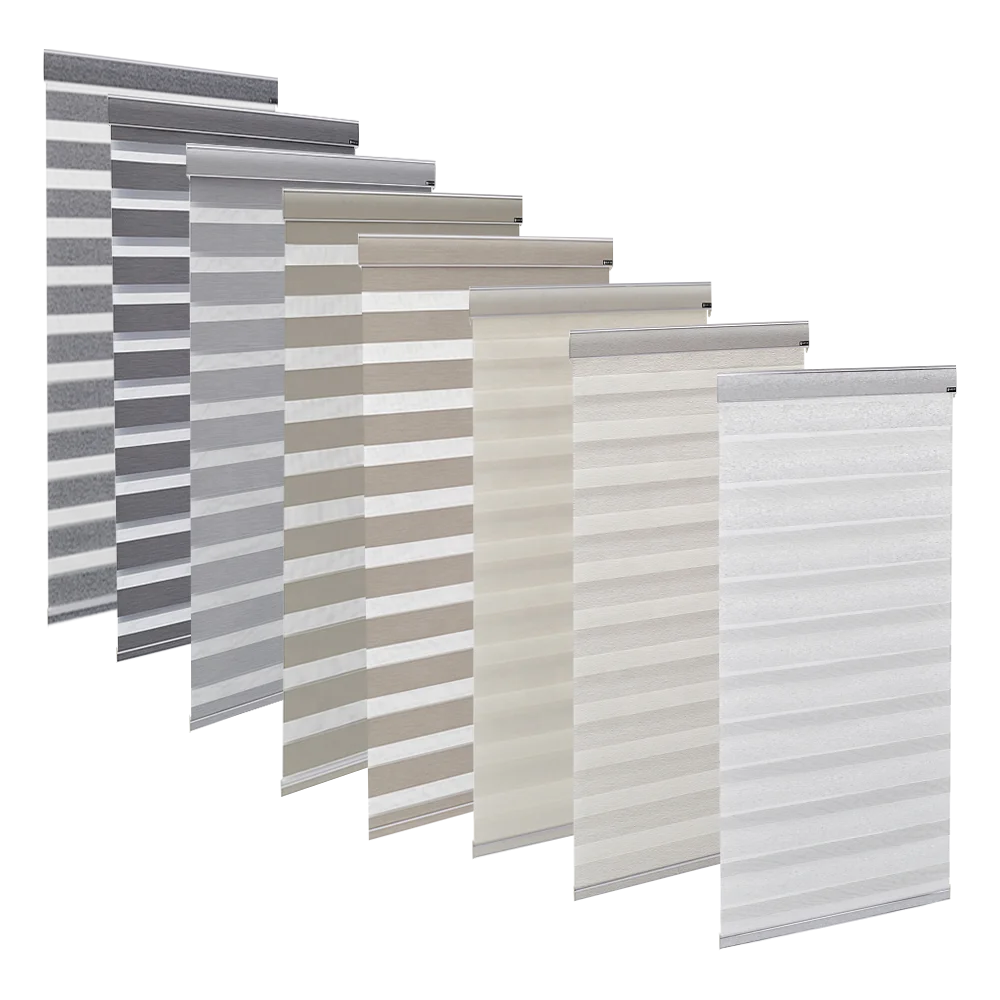 Custom Blackout Dual Window Blinds Sliding Glass Doors Zebra Blinds