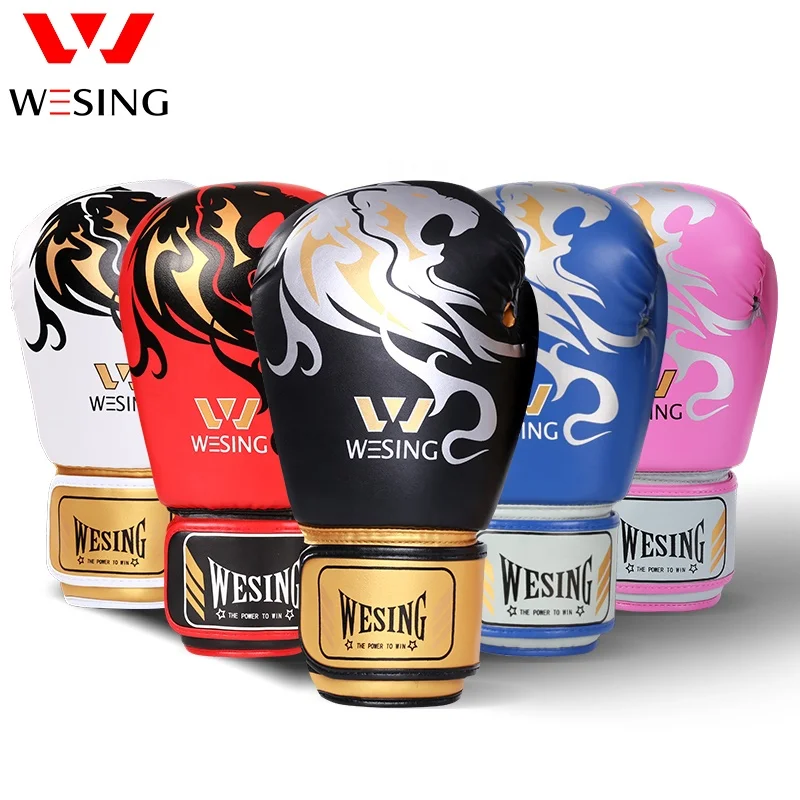 Wesing пользовательские боксерские перчатки 14oz простые мужские кожаные