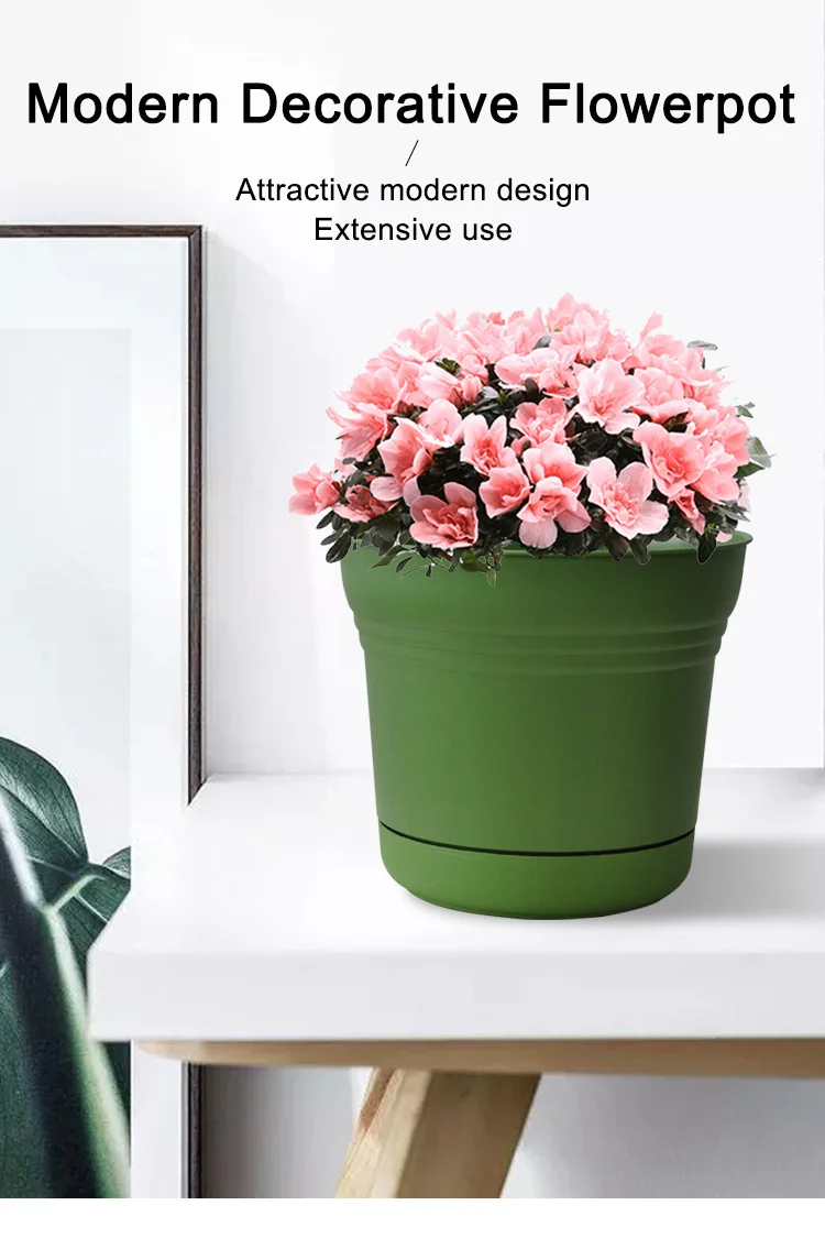 Wholesale Plastic Flower Pots Outdoor Large Garden Decoration Ornaments Pergola Artificial Plants Pots Macetas Para Plantas