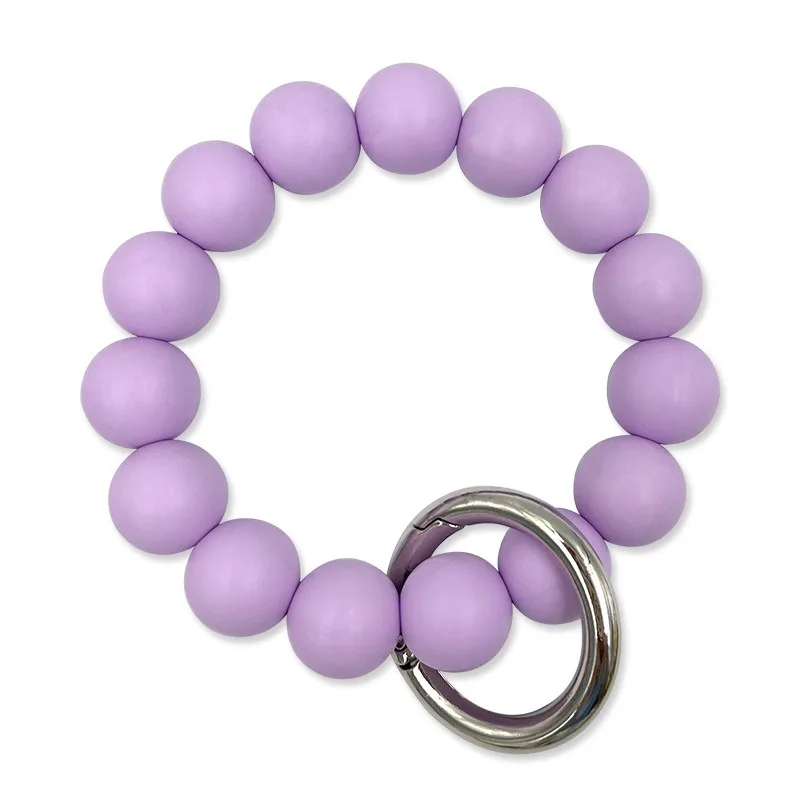 Hot deal  factory on sale silicone bead bracelets accept diy handmade silicone bead wrist strap cell phone case chain