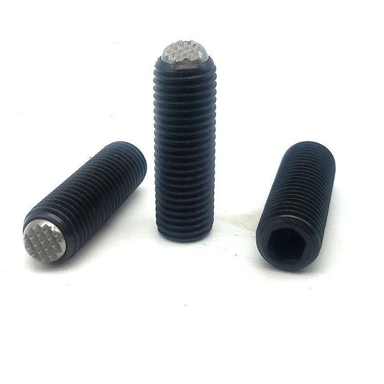 RTS FSMB  Black plated Alloy steel long lock screws Hexagon Socket Set Screws