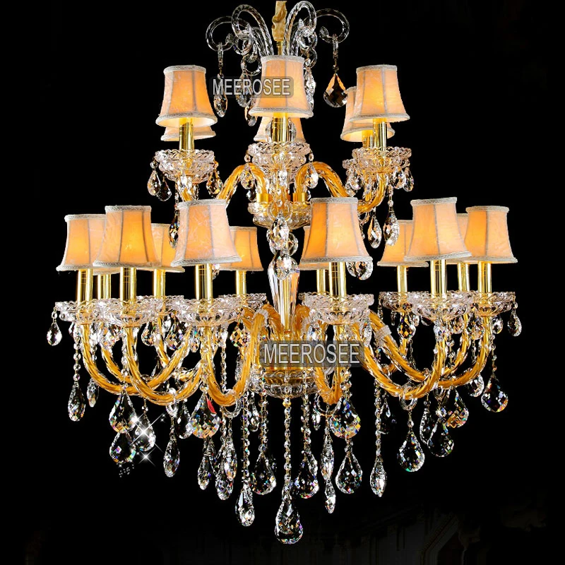 Meerosee Chandelier Lights K9 Crystal Pendant Light Ceiling Crystal Chandelier MD8344
