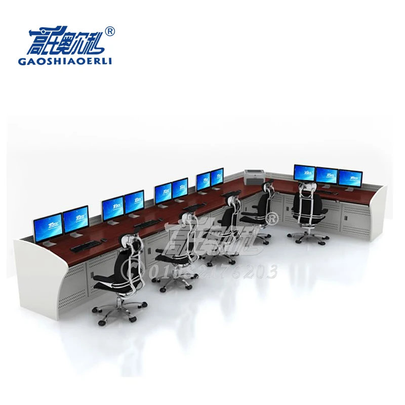 
Factory outlet customized security command room console table 