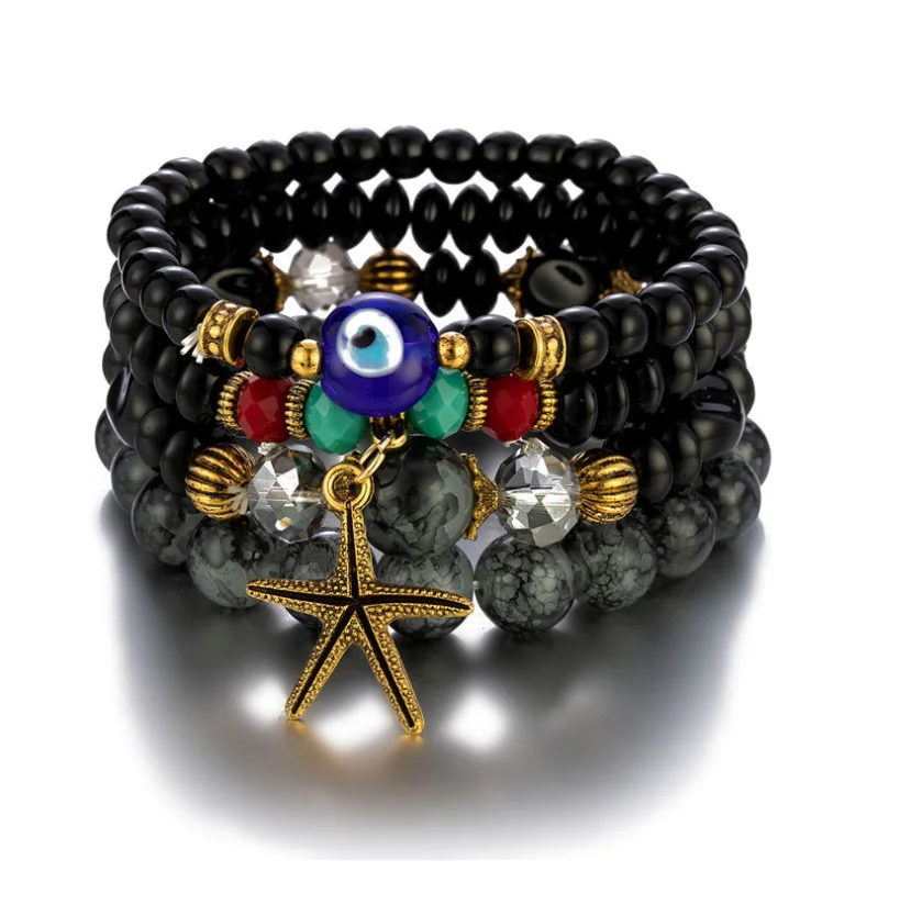 Factory Directly Supply Acrylic Bracelet Glass Beads Stretch Bracelet