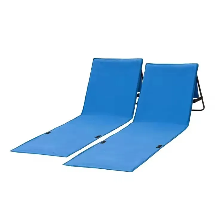 Factory supplies outside rattan beach bed sun lounger with cushion beach blanket extra long waterproof beach mat
