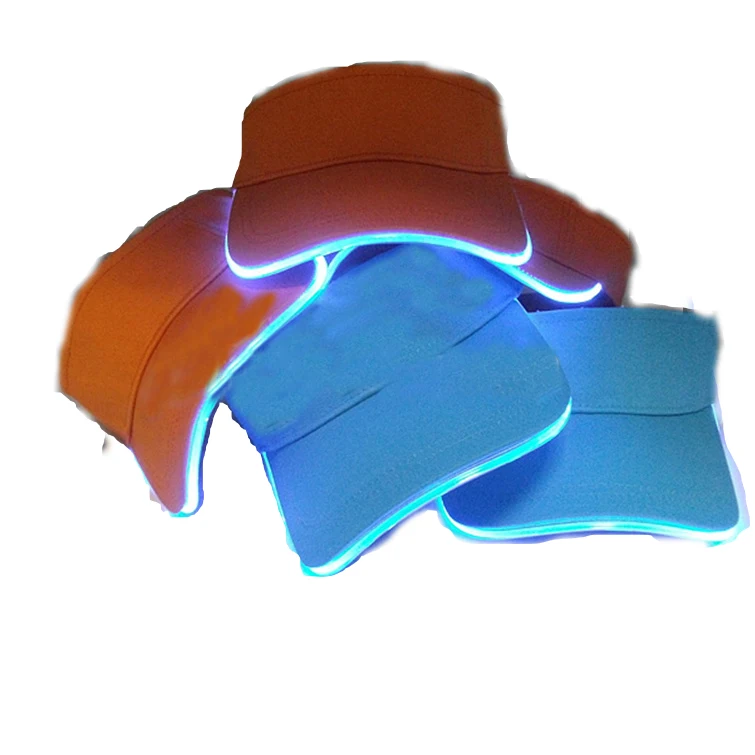 Cap With Built In Led Light Flashing Caps Fiber Optic Hats