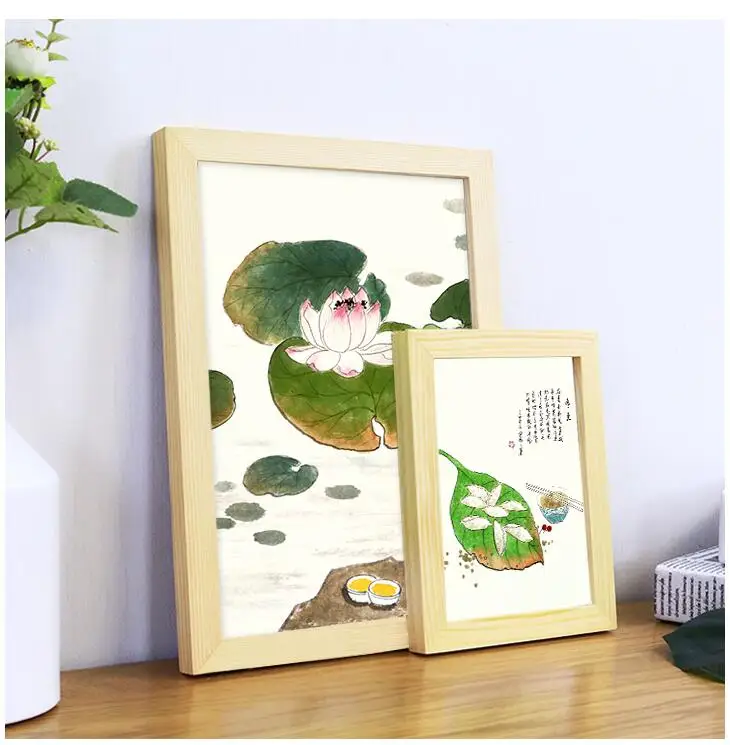 Wooden Photo Frame Selling with Best Price Pine Wood Frame Wood Frame for Wall Decoration Customize Logo Size And Color