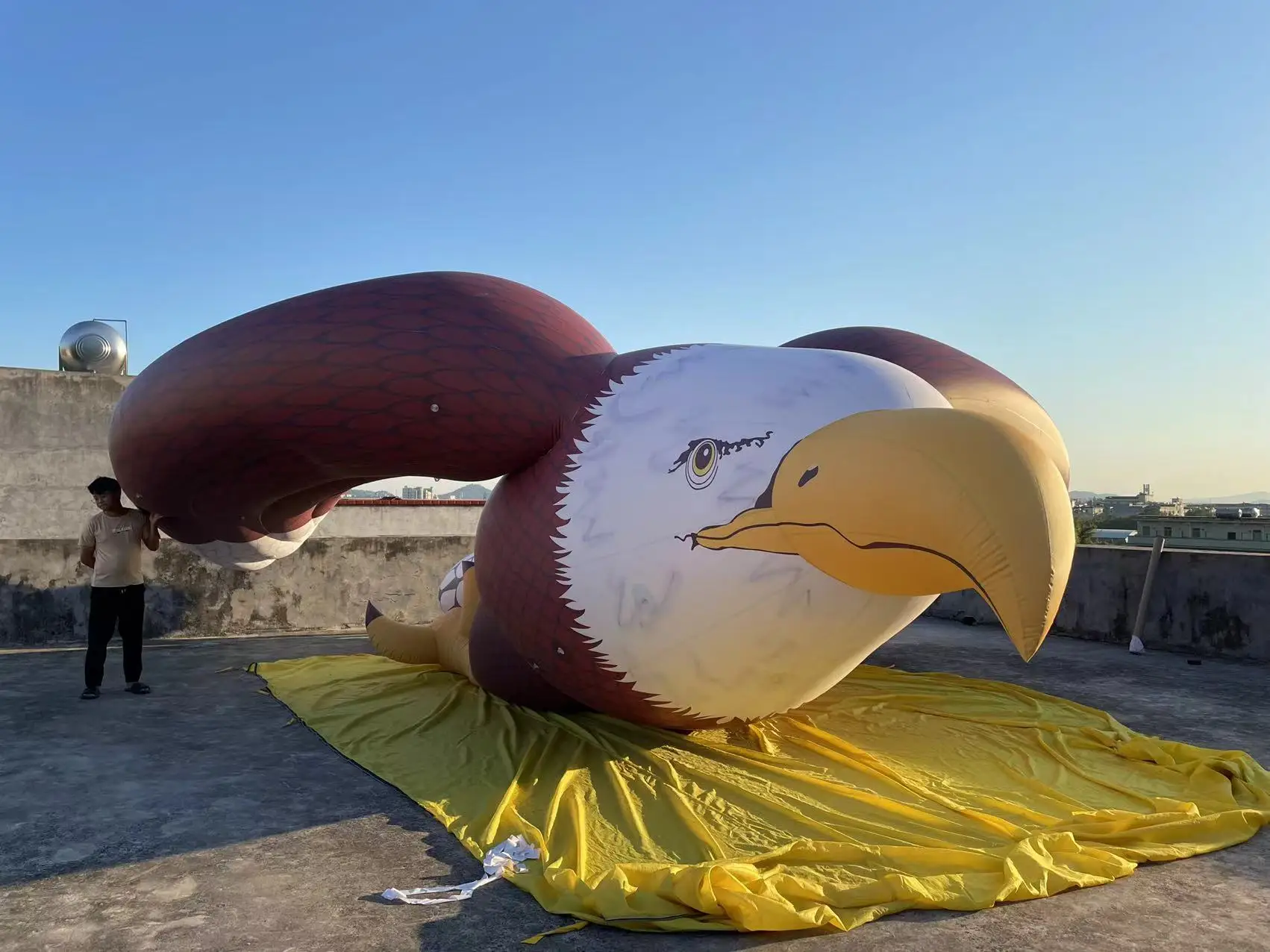 BOYI flying air cartoon animal balloons helium inflatable parade float eagle balloon