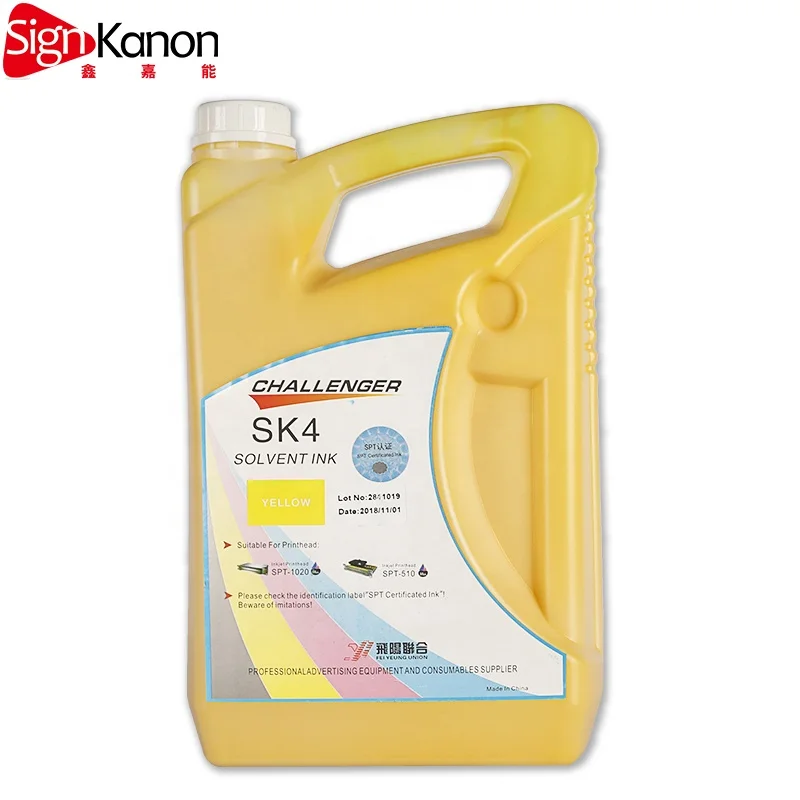 F.Y UNION Challenger printer SK4 solvent based ink for spt 510 printhead
