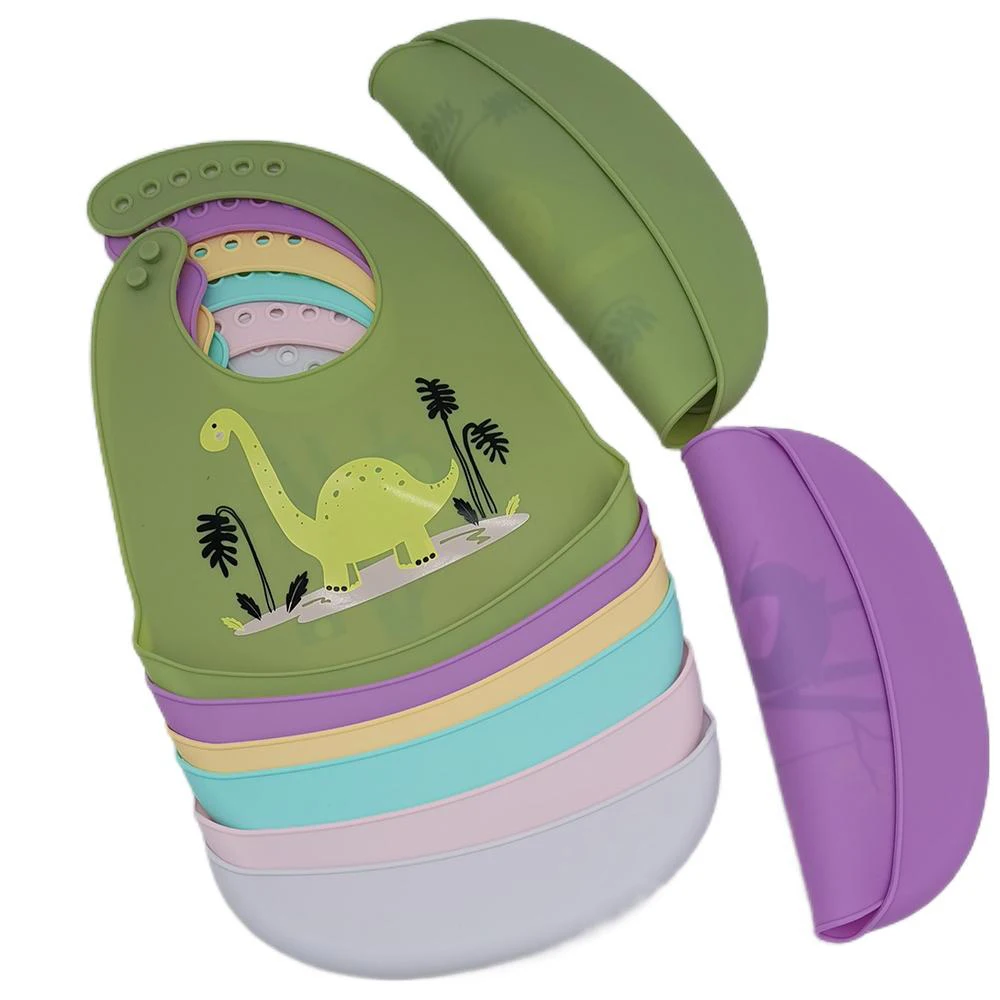 Top Quality Silicon Pattern Bib For Feeding Silicone Baby Bibs