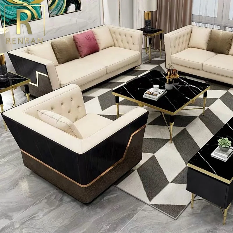 hot sale middle east living room set furniture luxury sofa set dubai leather sofa furniture