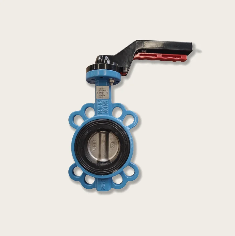 DN65 Aluminum Alloy Wafer Type Butterfly Valve Connection to Pn10/Pn16/Cl125/Cl150/JIS 10K