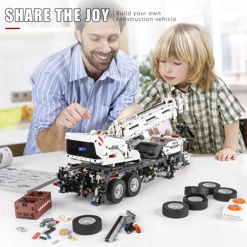 HW Technical Engineering Toys Building Blocks Christmas Gift Motor Power Mobile Crane Mk II Truck Model MOC Bricks 2819pcs