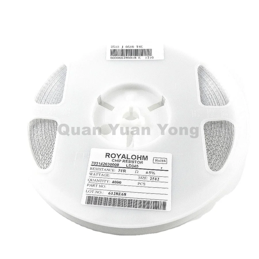 2512 Ceramic wirewound voltage controlled smd power inverter discharge 10 ohm resistor 2512 51R 5%