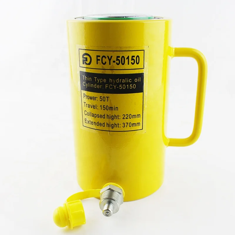 Extended Single Double Acting Separated Hydraulic Pump FCY-50150 Output 50T Stroke 150MM  Hydraulic Cylinder Jack