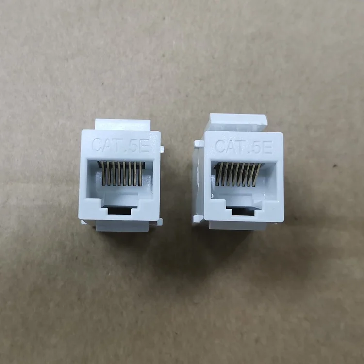 Белый цветной разъем Keystone Jack CAT5E In-line Tooless UTP