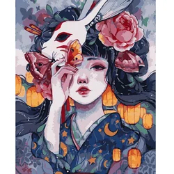 Beautiful Cartoon Girl Picture as  Bedroom Living Room Home Decoration Paint By Numbers