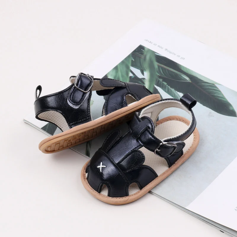 Hot selling baby boy and girl shoes soft TPR anti-slip beach walking toddler summer  sandal