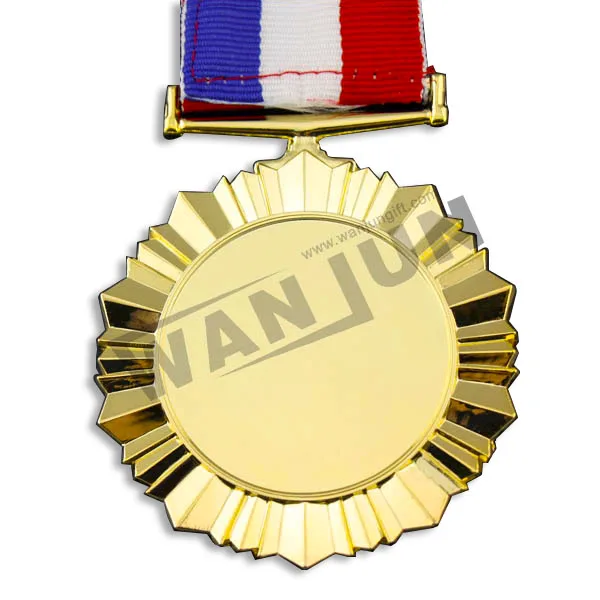 Золотая медаль высокого качества из цинкового сплава