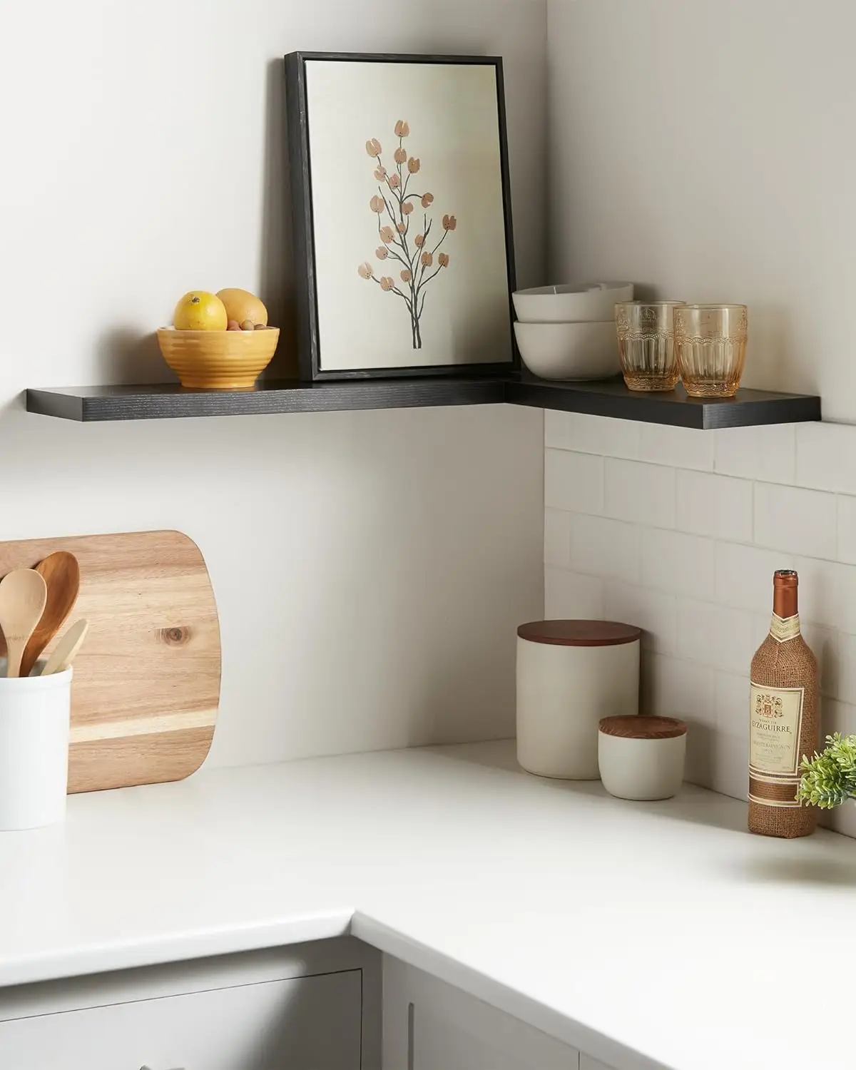 Floating Shelves, Wall Mounted Rustic Wood Shelves for Bathroom, Bedroom, Living Room