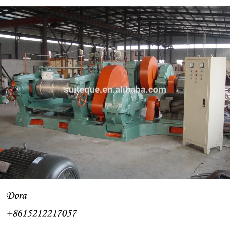 rice mill lining rubber roller 7inch aluminum Rubber Processing Machinery rubber mixing mill machine/two roll open