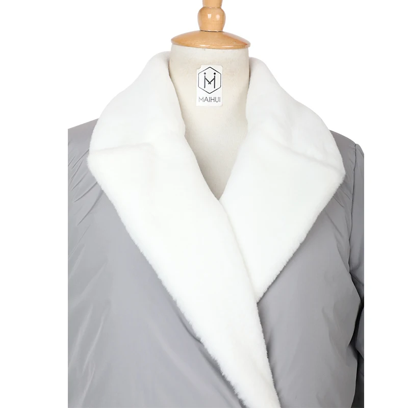 Long straight winter coat with rhombus pattern Casual sashes women parkas Deep pockets tailored collar stylish outerwear